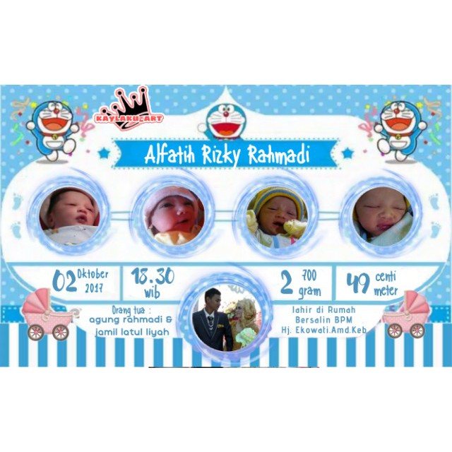 edit biodata bayi hanya soft file saja