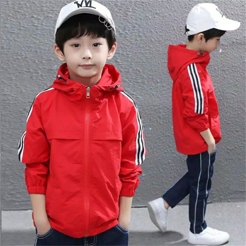 Jaket Anak parasut 3 stripes