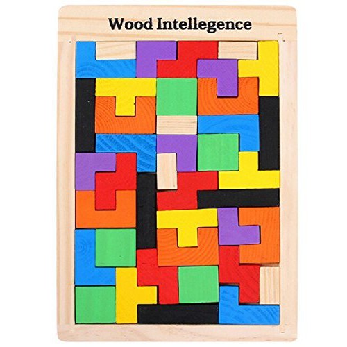 Jual Wooden Intelligence Game Wood IQ Puzzle Brain Teaser Jigsaw