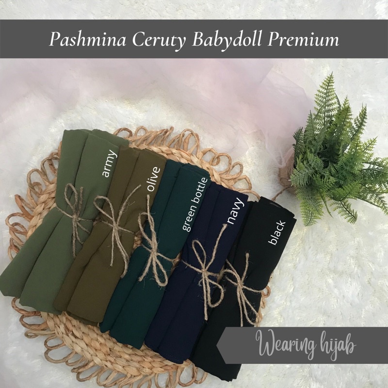 Pasmina Ceruty Baby Doll Premium / Pashmina Ceruty Baby doll Jahit Tepi PART 1