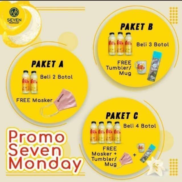 PROMO Seven Monday pure lemon 500ml free hadiah bisa pilih