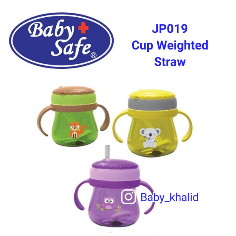 Baby Safe JP019 Training Cup Weighted Straw Botol Minum Dengan Pemberat