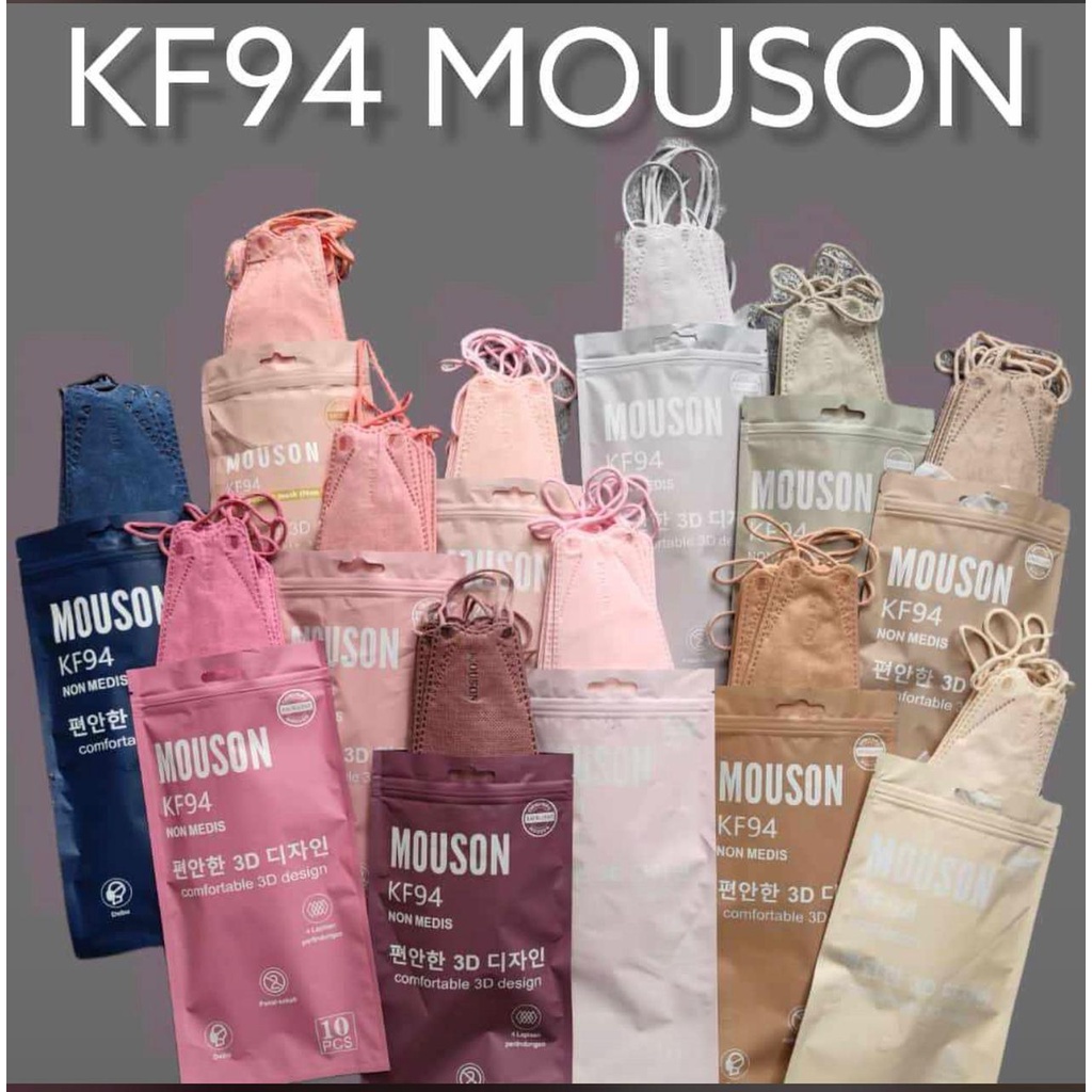 MASKER KF94 MOUSON EMBOSS EARLOOP KOREA 4PLY MASKER MOUSON 4D IMPORT KF 94