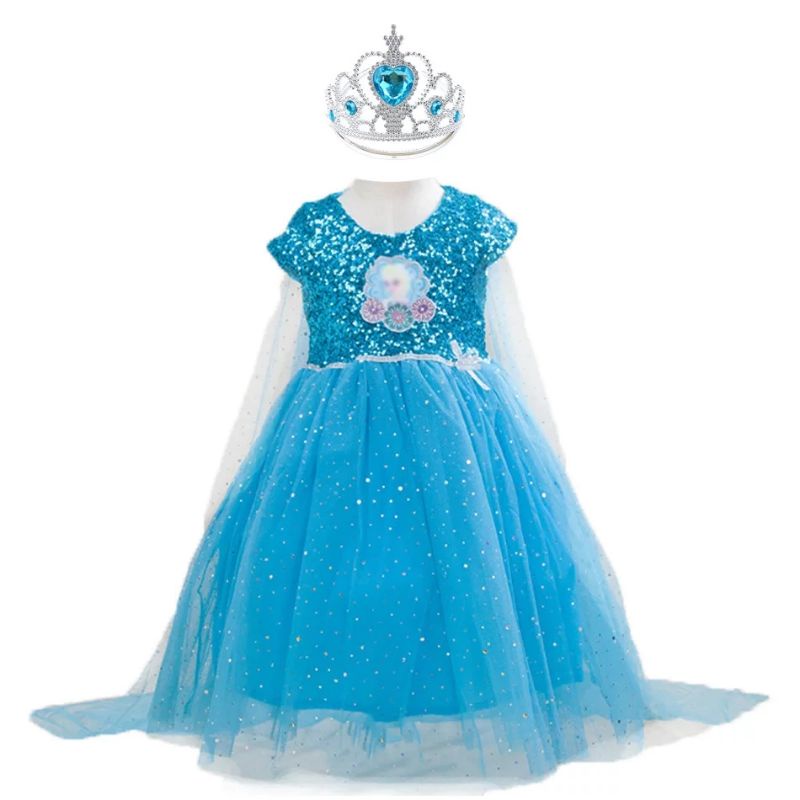 Dress kostum ultah Elsa Payet Baby Frozen