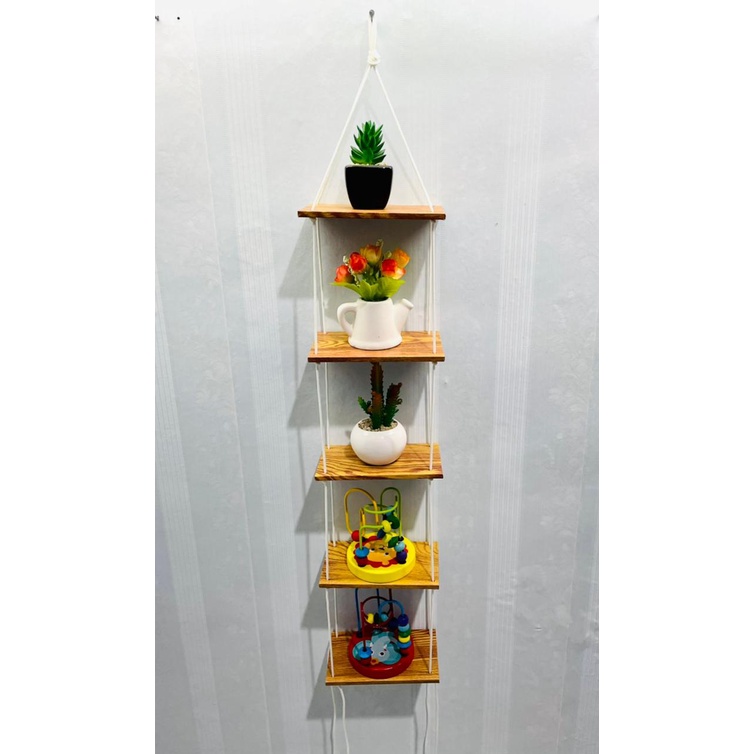 Rak Dinding Mini 5 Susun Kayu MDF Minimalis