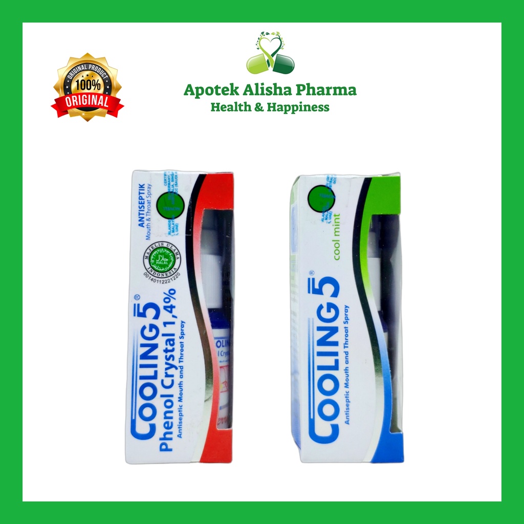 COOLING 5 Mouth&amp;Throat Spray 15ml-Cooling 5 Semprot/Cooling 5 Plus Semprot Obat Sariawan/Sakit Tenggorokan/Sakit Gigi/Gusi Bengkak/Radang Gusi/Cooling/Coling Five