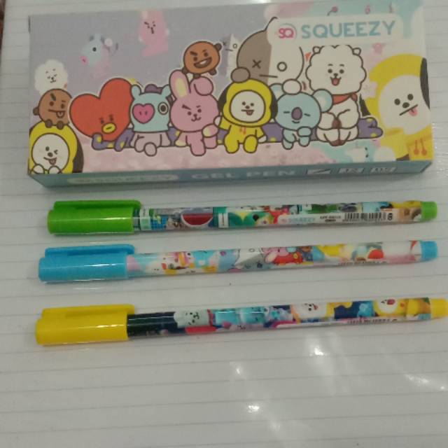 

[Perlusin/12biji] Pulpen/Bolpen gel karakter BTS