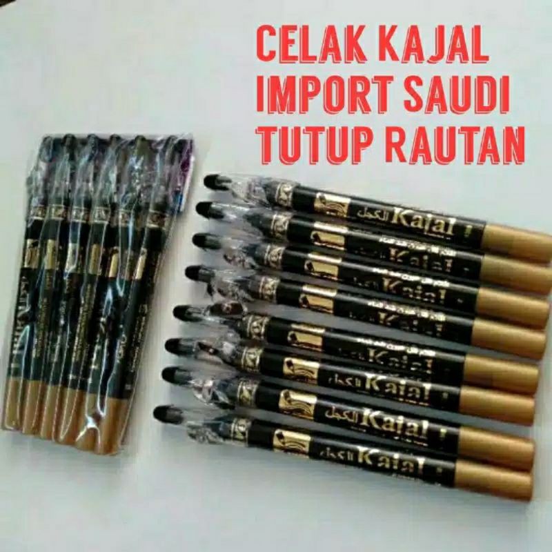 Celak Kajal Pensil Original Waterproof Import Sipat Mata Arab