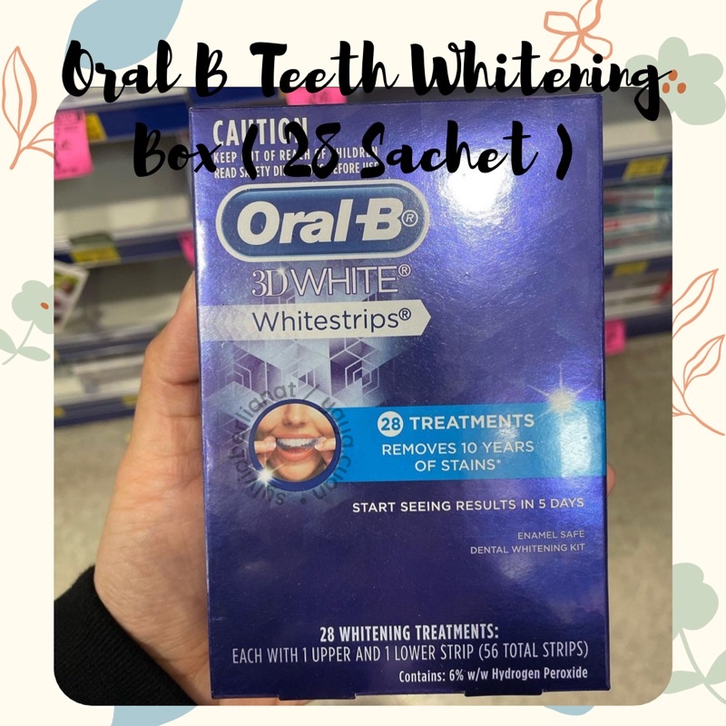 Jual Oral-B 3D Whitening Whitestrips Advanced Seal 1 BOX 28 SACHET ...