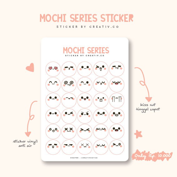 

STICKER MOCHI SERIES [KISS CUT] [STICKER MURAH] [ANTI AIR]