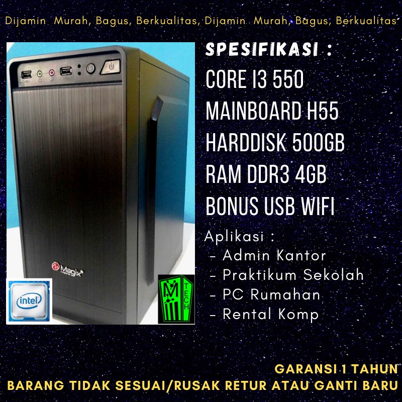 Komputer Hemat PC Rakitan Intel Core I3