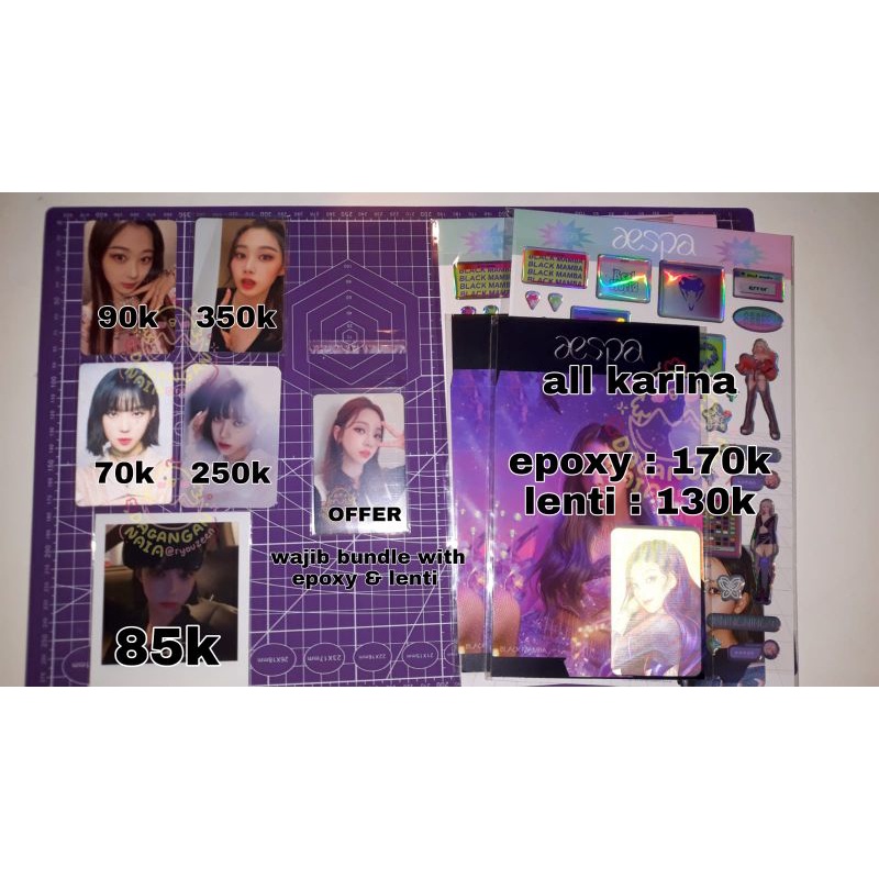[READY] PC photocard official aespa karina winter giselle savage sgs pob exclusive synk dive epoxy l