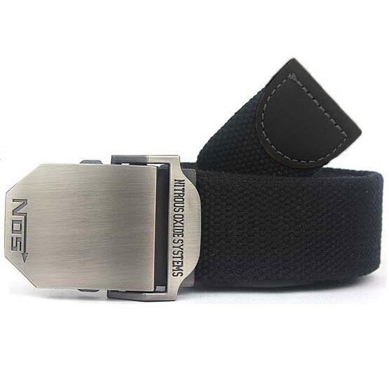 [Toserba_Emak] -  NOS Tali Ikat Pinggang Pria Canvas Style Men Belt - HQ031 - Black