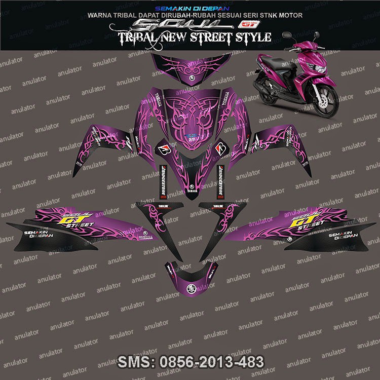 Stiker Striping Yamaha Mio Soul Gt Street Tribal Hitam Ungu Spec B Yuuuuk Diorderrr Shopee Indonesia