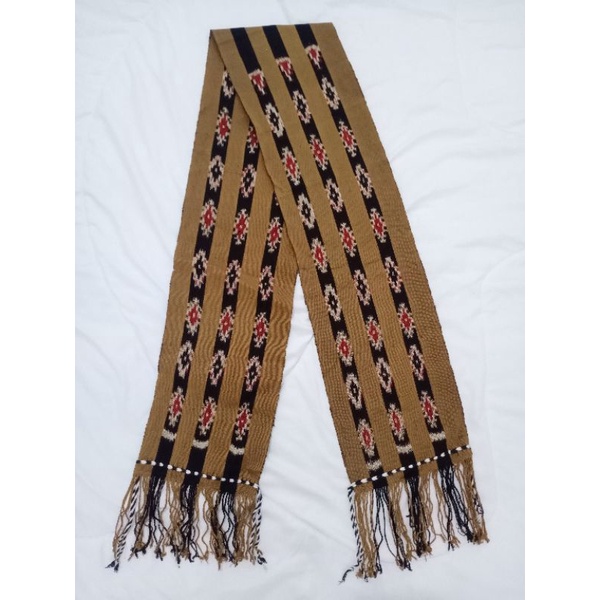 Syal Tenun NTT Motif Coklat