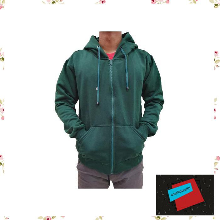 Jaket Pria parasut parka gunung Polos Hoodie ZipperResleting Coklat AZ44