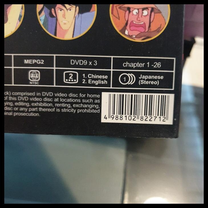 Dvd Lupin The Third Second Tv Box Ori 3 Disc