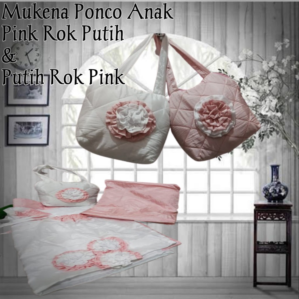 Mukena Anak Ponco Platinum/mukena anak bahan parasut/bahan lembut berkualitas dan bisa COD