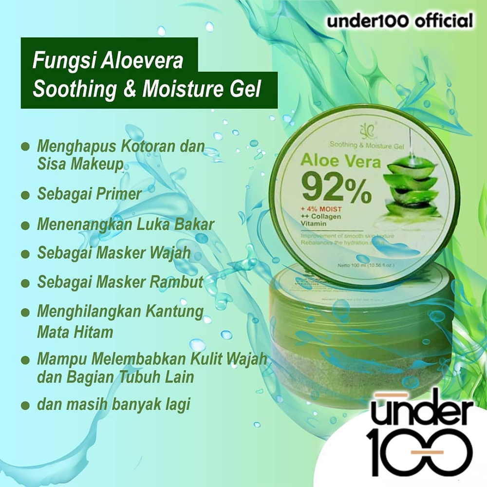 ❤ Under100 ❤ SYB Soothing &amp; Moisture Gel Aloe Vera 92% | Strawberry Plus Aloe Vera | Aloe Vera Plus Snail 93% | 100ml | BPOM