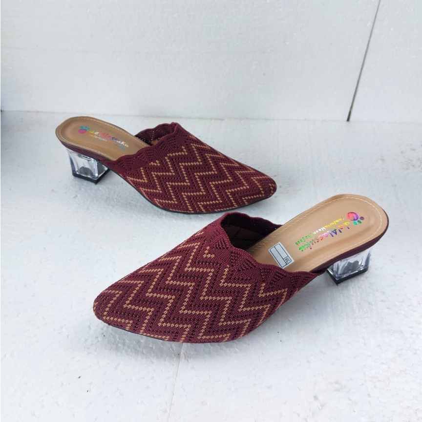 Alassuku.ID - Heels Rajut Import Zigzag