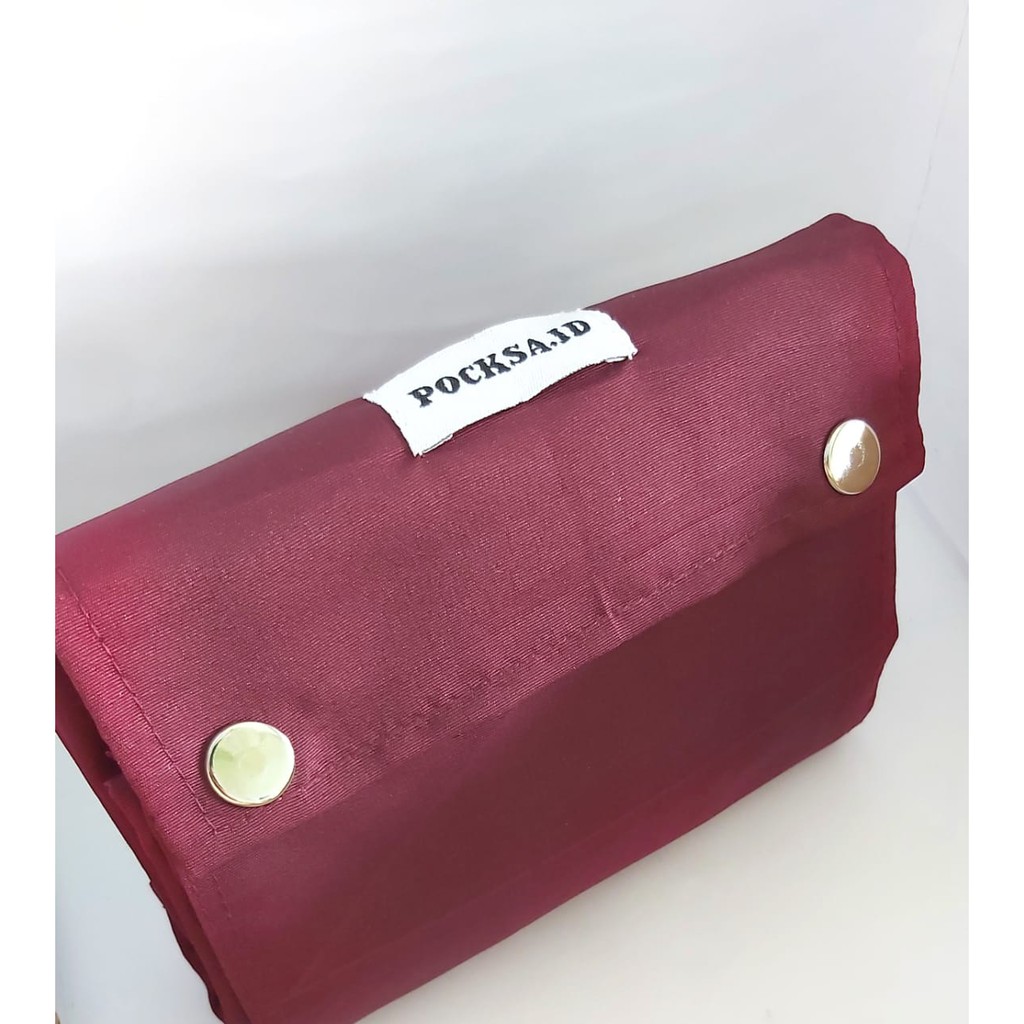 Pocket Sajadah Merah Maroon/ Sajadah Tas Lipat / Sajadah Lipat / Sajadah Travel