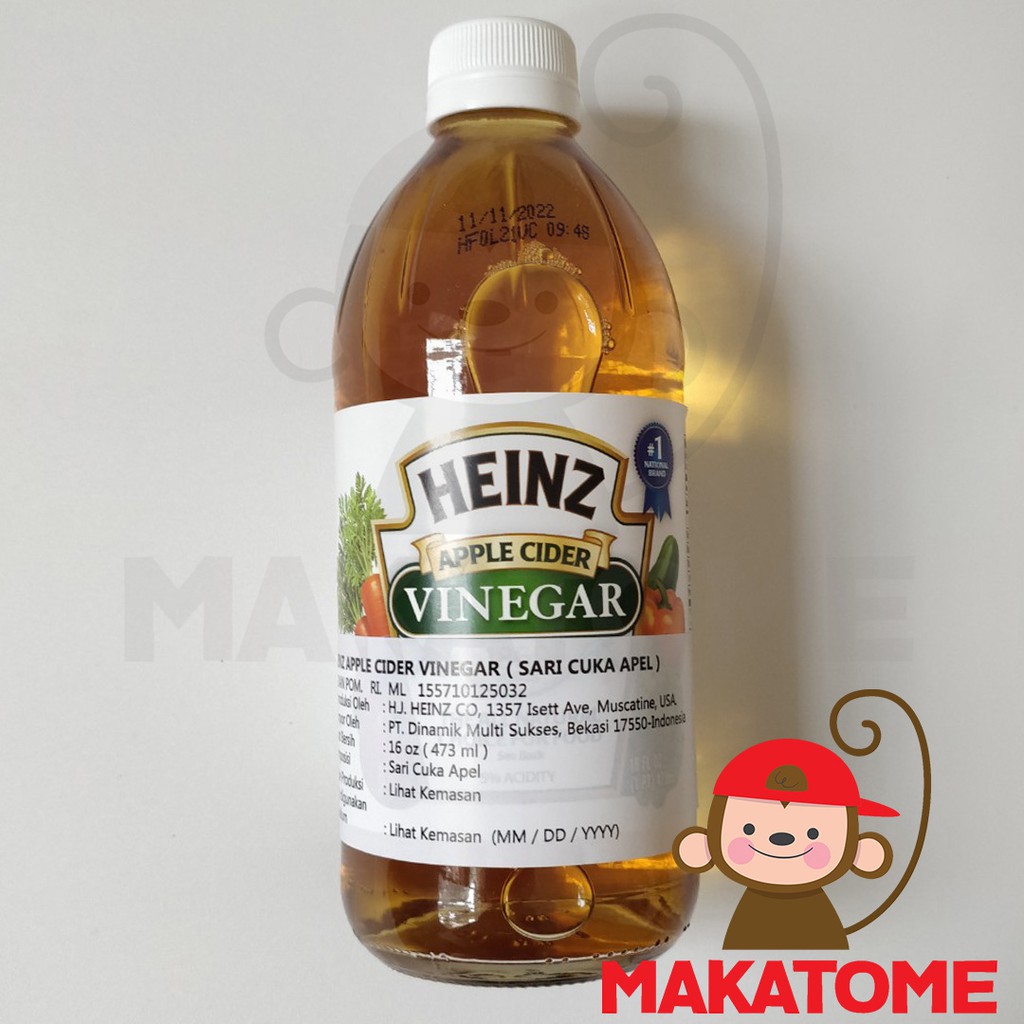

Heinz Apple Cider Vinegar 16 oz 473ml sari cuka apel 5% ACV 473 ml