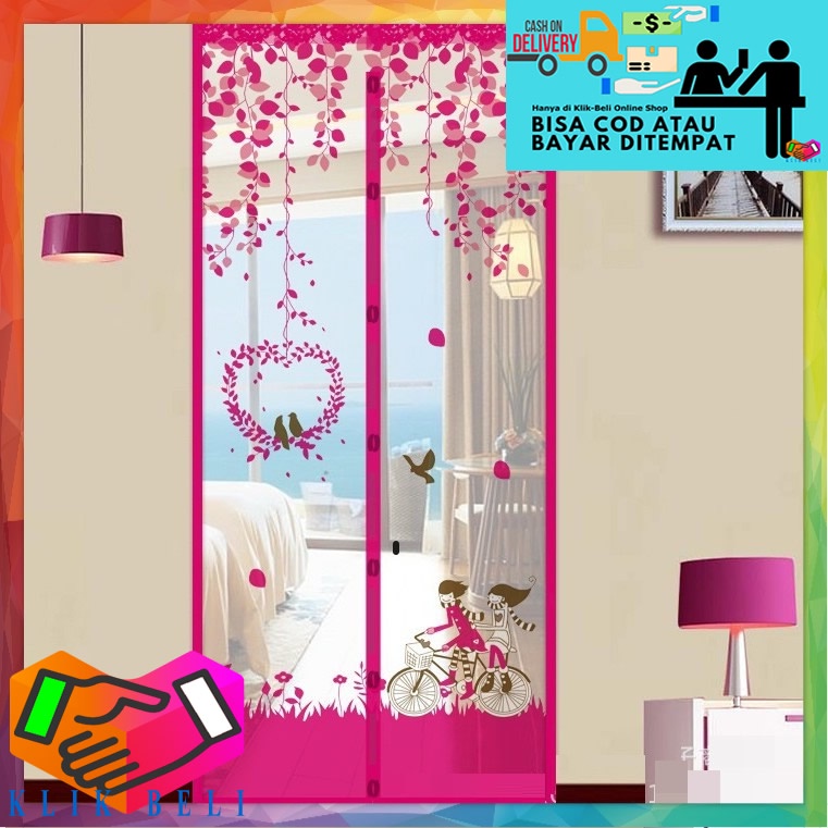 Tirai Magnet Anti Nyamuk / Hordeng Tirai Pintu Kamar Karakter Motif