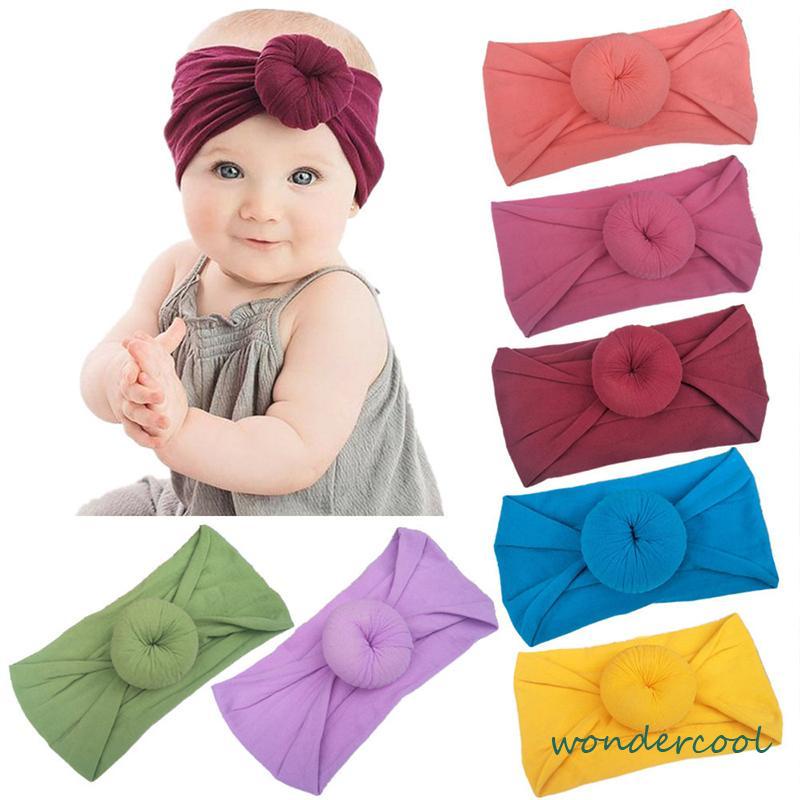 Bayi headwear headwear lebar rambut bow bow kepala syal bola lembut -Won