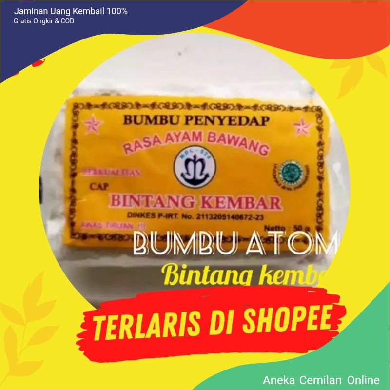 

BUMBU PENYEDAP BINTANG KEMBAR 50gr ukuran kecil