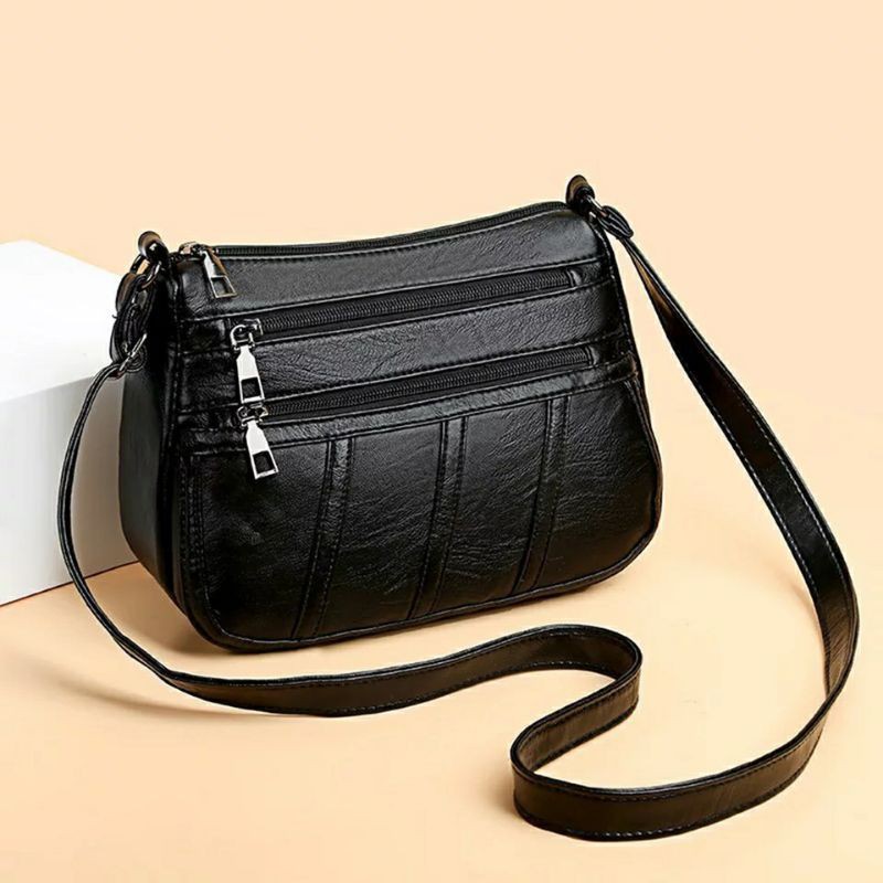 Hot Sale Fashion Tas Selempang Kulit Wanita Simple Multi-pocket Korean