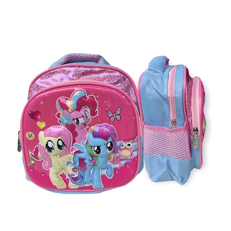 Tas Sekolah Anak Pony 3 Dimensi Gratis Set Alat Tulis / Tas Karakter Anak