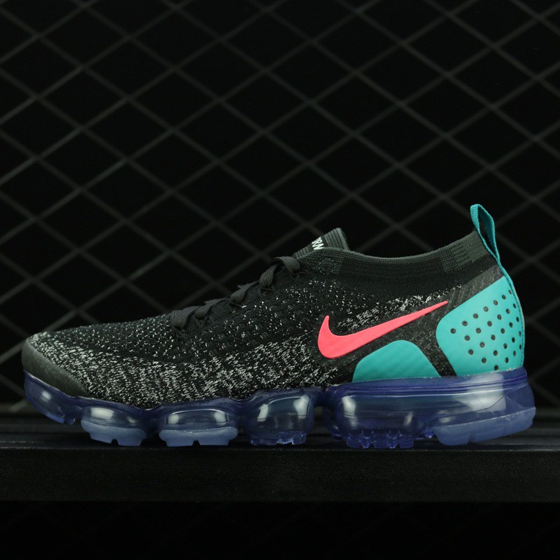 Sepatu 1:1 / Unauthorized Authentic (UA) Nike Air VaporMax 2.0 Flyknit Men/Women - BLACK/HOT PUNCH
