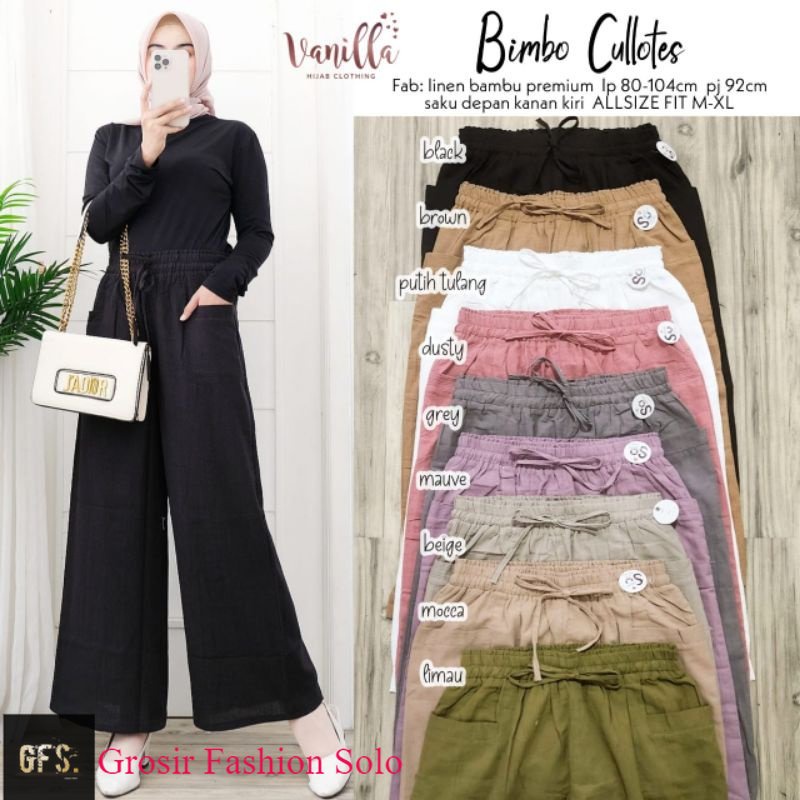 Bimbo Cullotes | Celana Kulot Crinkle by vanilla