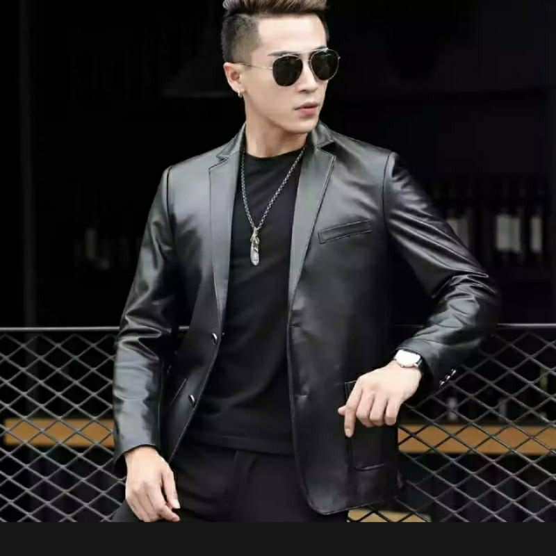 jaket jas pria/jaket semi kulit pria/jaket pormal