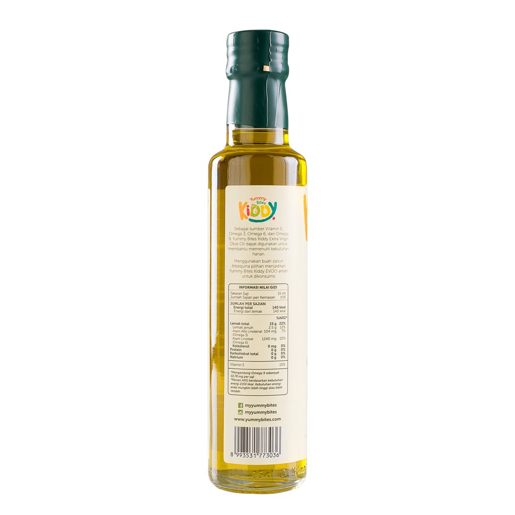 Yummy Bites Olive Oil KIDDY EVOO 250ml BPOM HALAL