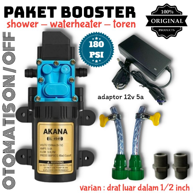 Jual Paket Pompa Booster Air Shower Toren Water Heater Bertekanan ...