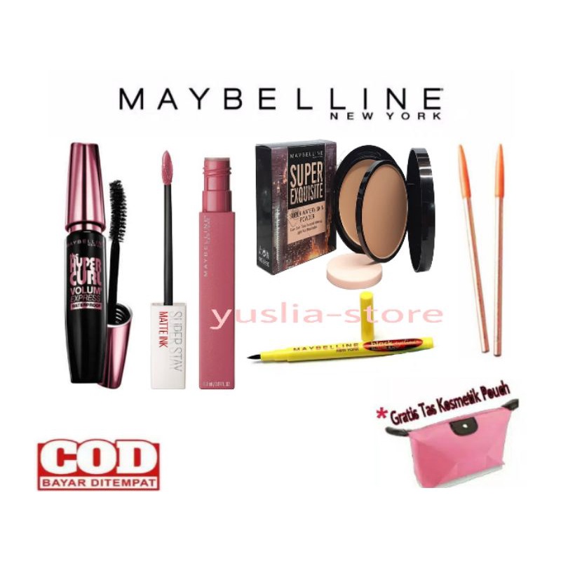 paket lengkap make up 5 in 1/paket Maybelline lengkap/paket makeup lengkap/paket make up murah