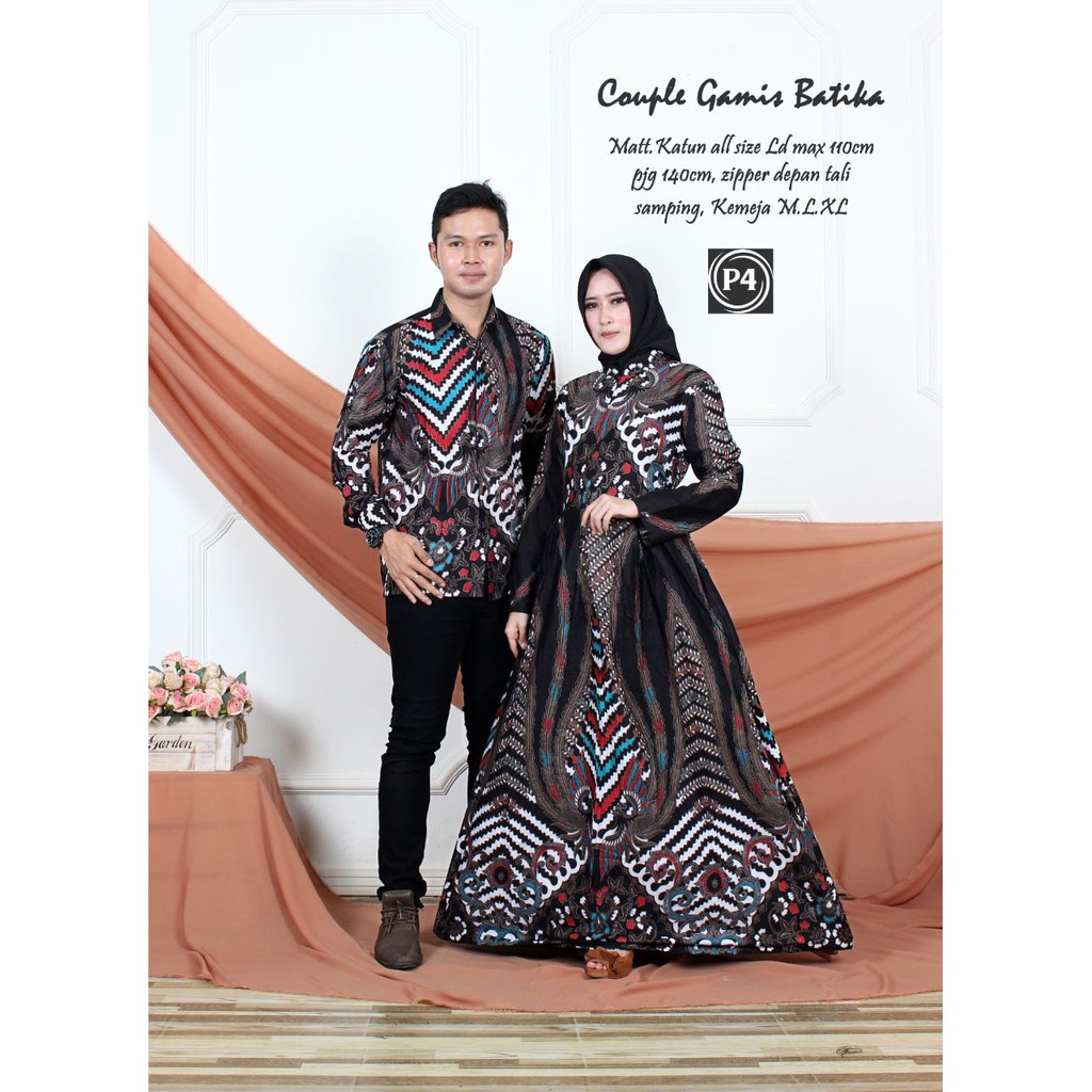 GROSIR BATIK COUPLE GAMIS BATIKA