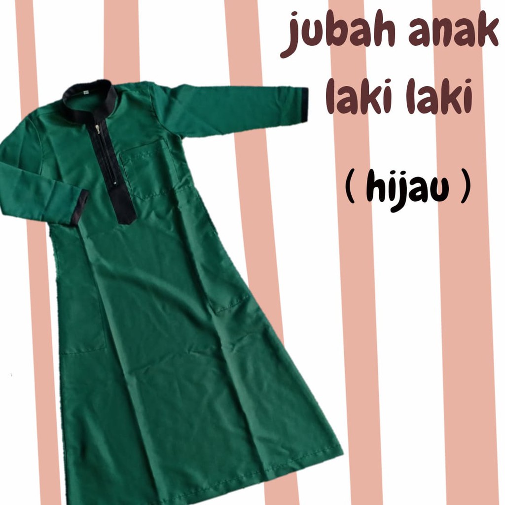 Jubah anak / Jubah anak laki laki warna hijau botol