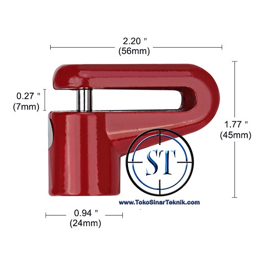 Gembok Cakram Sepeda / Motor Anti Maling MOTO LOCK Disc Bike Security Anti-theft Scooter Disk Brake Kunci Rem Cakram Lengkap Dengan 2 Kunci