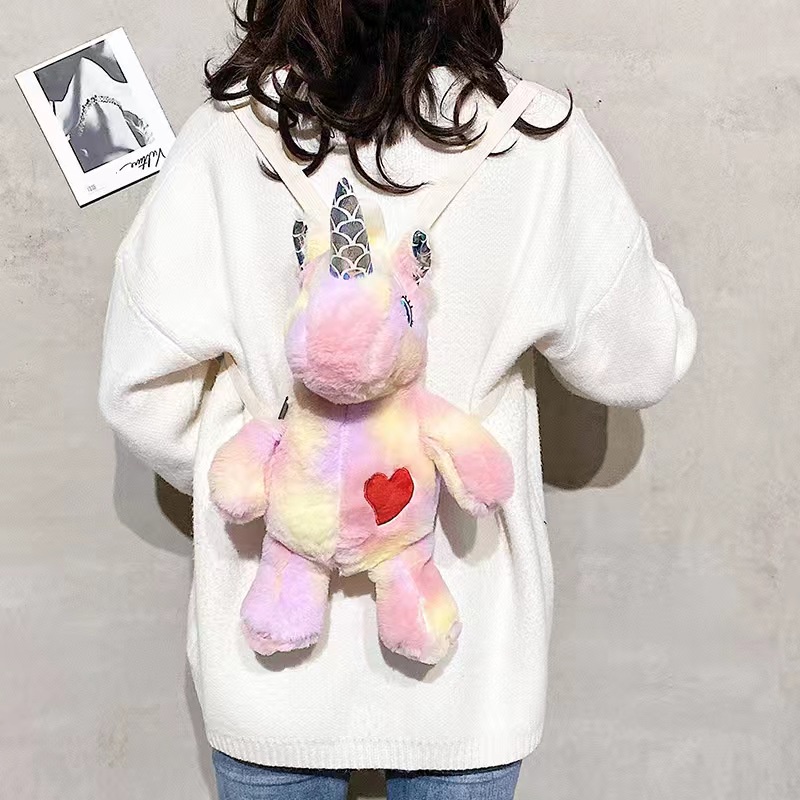 (COD)Tas Ransel Wanita Fashion Motif Kartun Karakter Hewan Unicorn Anak &amp; Dewasa