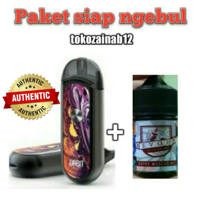 COD ELEKTRONIK KECIL (COD) VAPEE PODS MOD ORBIT Kit VAPOOR POD AUTHENTIC + LIQUID EVOD 30ML SIAP PAKAI My one jaya