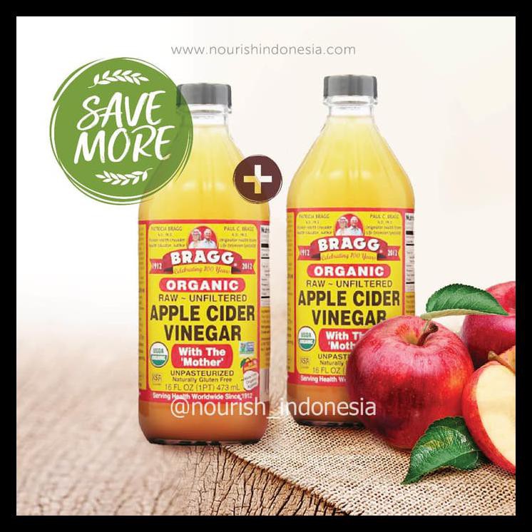 

Promo Bragg, Organic Apple Cider Vinegar (Acv / Cuka Apel) 473 Ml For 2Pc