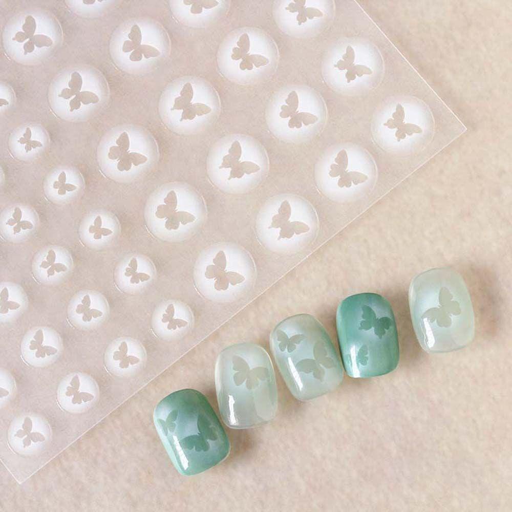 Mxbeauty Stiker Kuku Tembus Cinta Manis Hati Perekat Diri Bintang Berujung Lima Bintang Nail Decals