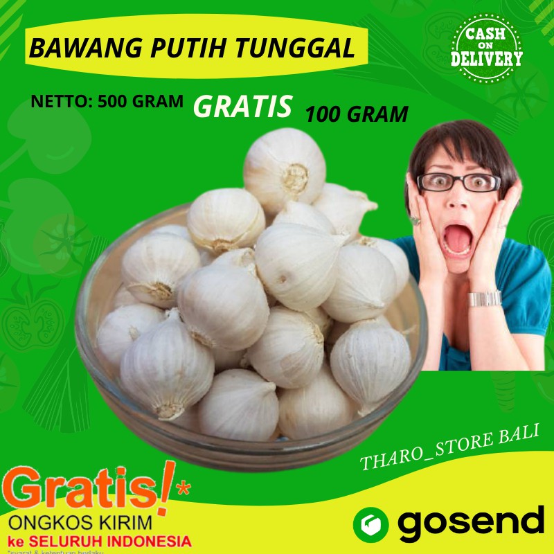 BAWANG PUTIH TUNGGAL SUPER 500 GRAM BAWANG LANANG LOKAL DENPASAR BALI GARLIC OBAT HERBAL TERLARIS