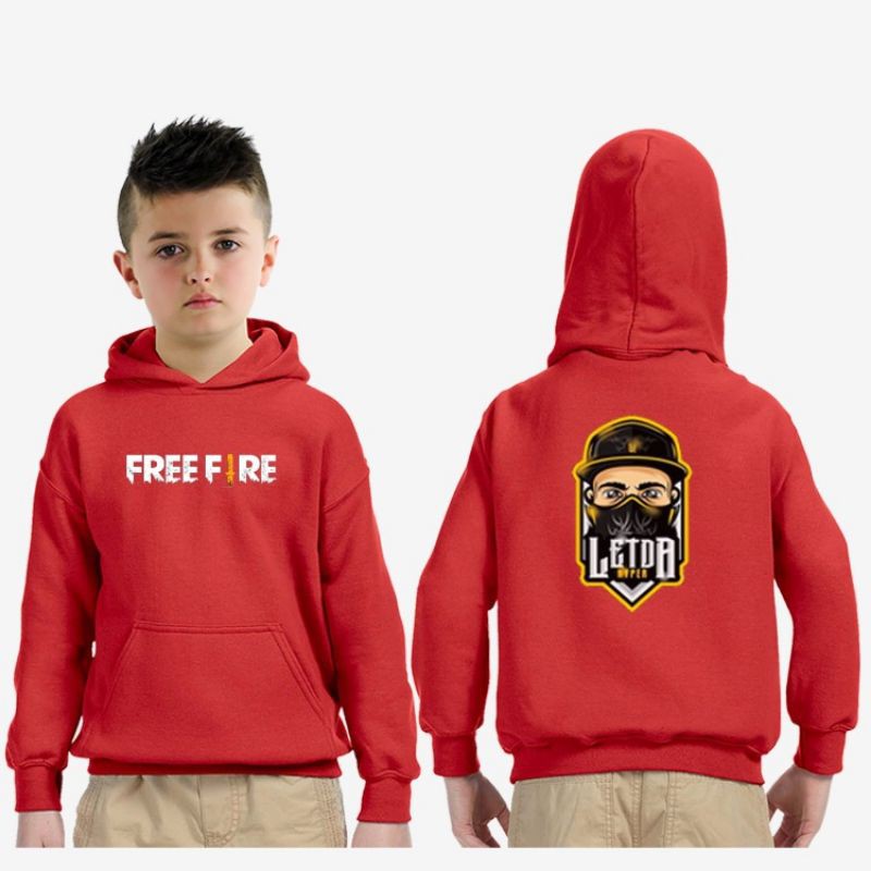 JAKET HOODIE ANAK LAKI-LAKI FREEFIRE LETDA HYPER BAHAN PREMIUM