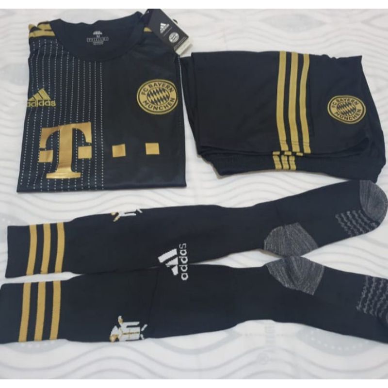 FULL SET JERSEY BAYERN MUNCHEN JERSEY+CELANA+KAOS KAKI NEW AWAY 2022 GRADE ORI IMPORT