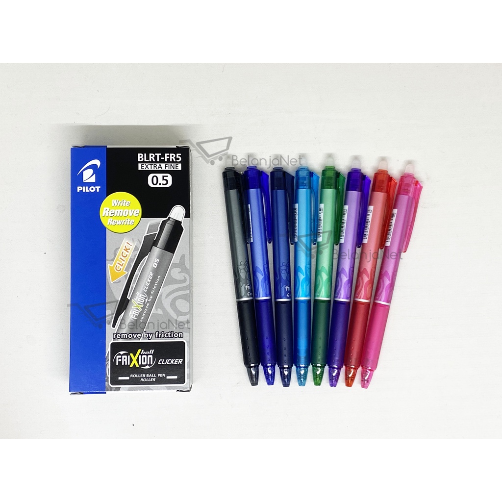 Pen Pilot Frixion (bisa dihapus / eraseable pen) 0.5mm / 0.7mm - Hitam/Biru