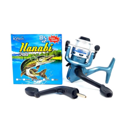 (Tambahan HANDEL ) Reel Katana Hanabi200 8 Bearings Spool Besi