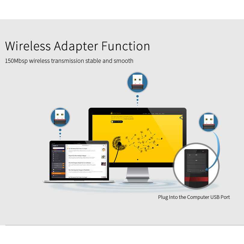 Comfast USB WiFi Adapter Wireless Transmitter &amp; Receiver - CF-WU810N